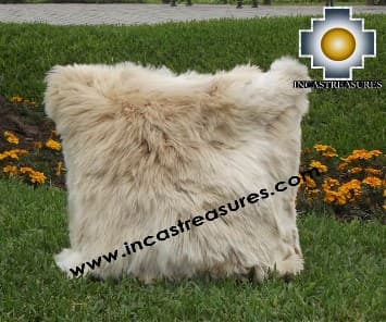 100% Baby Alpaca Cushion Both Sides Premium SURI Black - Product id: Alpaca-cushion12-11beige Photo03
