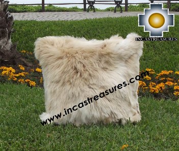 100% Baby Alpaca Cushion one side SURI Beige - Product id: Alpaca-cushion12-05beige Photo01