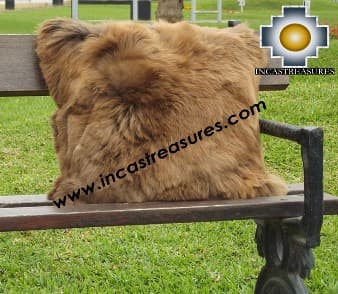 100% Baby Alpaca Cushion Both Sides Premium SURI Brown  - Product id: Alpaca-cushion12-10brown Photo03
