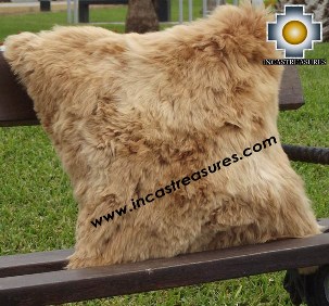 100% Baby Alpaca Cushion one side SURI Camel - Product id: Alpaca-cushion12-06camel Photo01