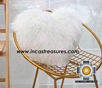 100% Baby Alpaca Cushion Both Sides Hart - Product id: Alpaca-cushion12-09black Photo02