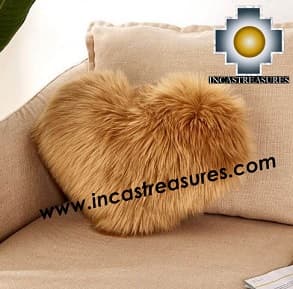 100% Baby Alpaca Cushion Both Sides Hart - Product id: Alpaca-cushion12-09black Photo03