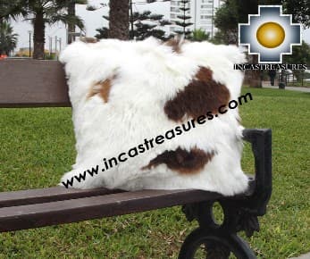 100% Baby Alpaca Cushion one side SURI spotted - Product id: Alpaca-cushion12-01spotted Photo01
