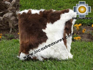 100% Baby Alpaca Cushion both side Premium SURI spotted - Product id: Alpaca-cushion12-07spotted Photo01