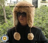 Alpaca fur hat earflaps chullo - Product id: ALPACA-FUR-HAT-11-06 Photo01