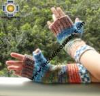 Alpaca Wool Hand Knit Mittens gloves chunka - Product id: ALPACAGLOVES09-59Photo02