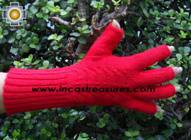 100% Alpaca Wool Knit Fingerless Gloves Solid Color - Product id: ALPACAGLOVES09-36 Photo02