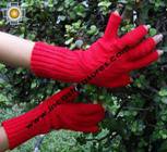 100% Alpaca Wool Knit Fingerless Gloves Solid Color - Product id: ALPACAGLOVES09-36 Photo01