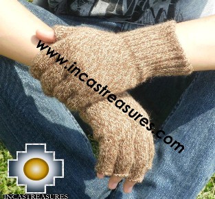 100% Alpaca Wool Fingerless Gloves UMA  - Product id: ALPACAGLOVES09-21 Photo01