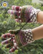 Alpaca Wool Hand Knit Mittens gloves chunka - Product id: ALPACAGLOVES09-54Photo02