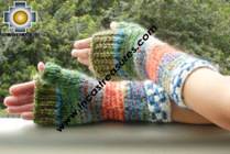 Alpaca Wool Hand Knit Mittens gloves chunka - Product id: ALPACAGLOVES09-56Photo03
