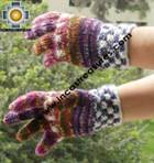 Alpaca Wool Hand Knit Mittens gloves chunka - Product id: ALPACAGLOVES09-53Photo02