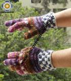 Alpaca Wool Hand Knit Mittens gloves chunka - Product id: ALPACAGLOVES09-53Photo01