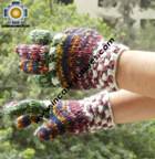 Alpaca Wool Hand Knit Mittens gloves isqon - Product id: ALPACAGLOVES09-51Photo02