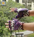Alpaca Wool Hand Knit Mittens gloves kimsa - Product id: ALPACAGLOVES09-45 Photo02