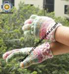 Alpaca Wool Hand Knit Mittens gloves pusaq - Product id: ALPACAGLOVES09-50Photo03