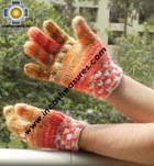 Alpaca Wool Hand Knit Mittens gloves qanchis - Product id: ALPACAGLOVES09-49Photo02