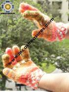 Alpaca Wool Hand Knit Mittens gloves qanchis - Product id: ALPACAGLOVES09-49Photo03