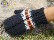 100% Alpaca Wool Hand Knit Mittens Mitts TUTA - Product id: ALPACAGLOVES09-01 Photo05