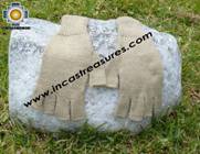 100% Alpaca Wool Fingerless Gloves camel  - Product id: ALPACAGLOVES09-22 Photo01