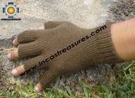 100% Alpaca Wool Fingerless Gloves earth  - Product id: ALPACAGLOVES09-24Photo03