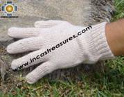 100% Alpaca Wool gloves Silver Gray aycha - Product id: ALPACAGLOVES09-07 Photo03