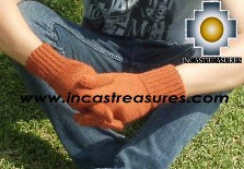 100% Alpaca Wool gloves orange - Product id: ALPACAGLOVES09-06 Photo02