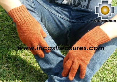 100% Alpaca Wool gloves Orange- Product id: ALPACAGLOVES09-06 Photo03