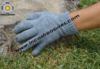 100% Alpaca Wool gloves Silver Gray QULQI - Product id: ALPACAGLOVES09-03 Photo03