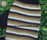 100% Alpaca Wool Mitts Beige Stripes - Product id: ALPACAGLOVES09-40 Photo04