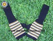 100% Alpaca Wool Mitts Beige Stripes - Product id: ALPACAGLOVES09-40 Photo01