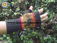 100% Alpaca Wool Mitts Green Llama - Product id: ALPACAGLOVES09-42 Photo03