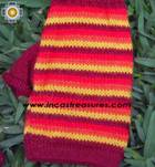 100% Alpaca Wool Mitts Red Stripes - Product id: ALPACAGLOVES09-38 Photo04