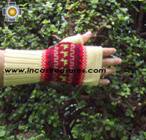 100% Alpaca Wool Mitts Yellow Llama - Product id: ALPACAGLOVES09-41 Photo03