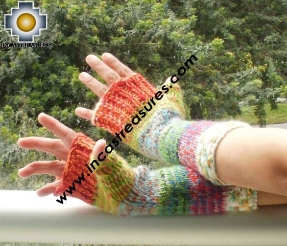 Alpaca Wool Hand Knit Mittens gloves chunka - Product id: ALPACAGLOVES09-57Photo02