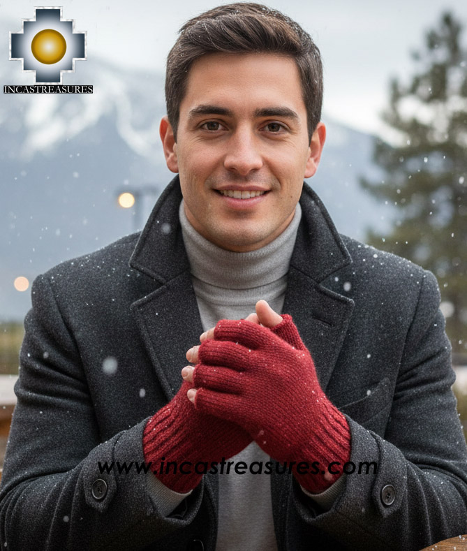 Baby Alpaca Fingerless Gloves