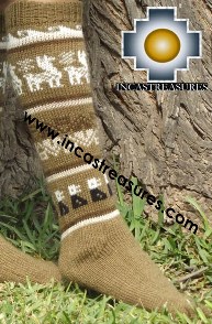 Long 100% Alpaca Socks Classic camel - Product id: ALPACASOCKS13-02 Photo03