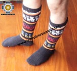 Long Alpaca Socks Llamas Black - Product id: ALPACASOCKS12-01 Photo03