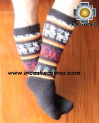 Long Alpaca Socks Llamas Black - Product id: ALPACASOCKS12-01 Photo01