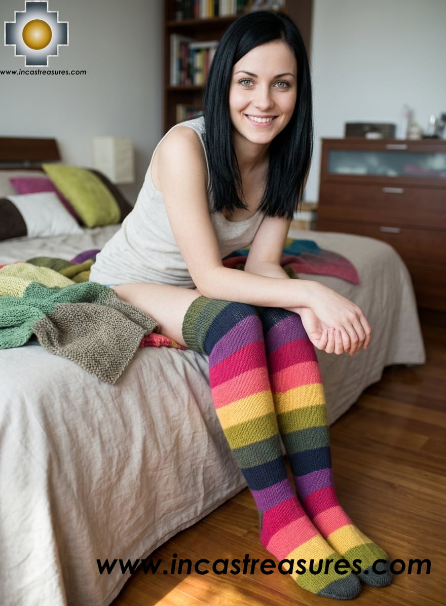 Alpaca Leg Warmers Sunset ,free shipping