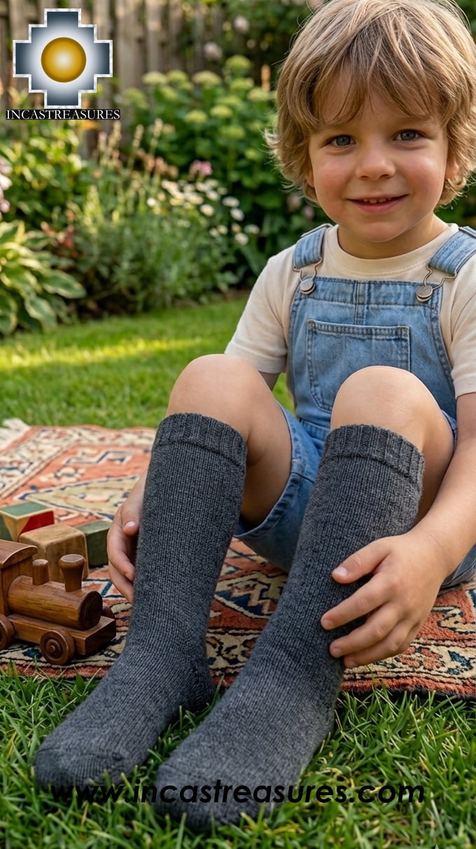 Long Alpaca Socks solid-color - Product id: ALPACASOCKS09-14 Photo03