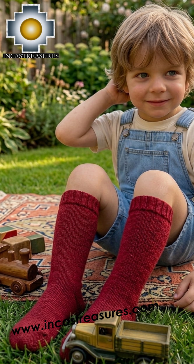 Long Alpaca Socks solid-color - Product id: ALPACASOCKS09-14 Photo02