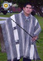 Alpaca Poncho Hualhua Llama with Hood UNISEX  - Product id: ALPACA-PONCHO09-01 Photo01