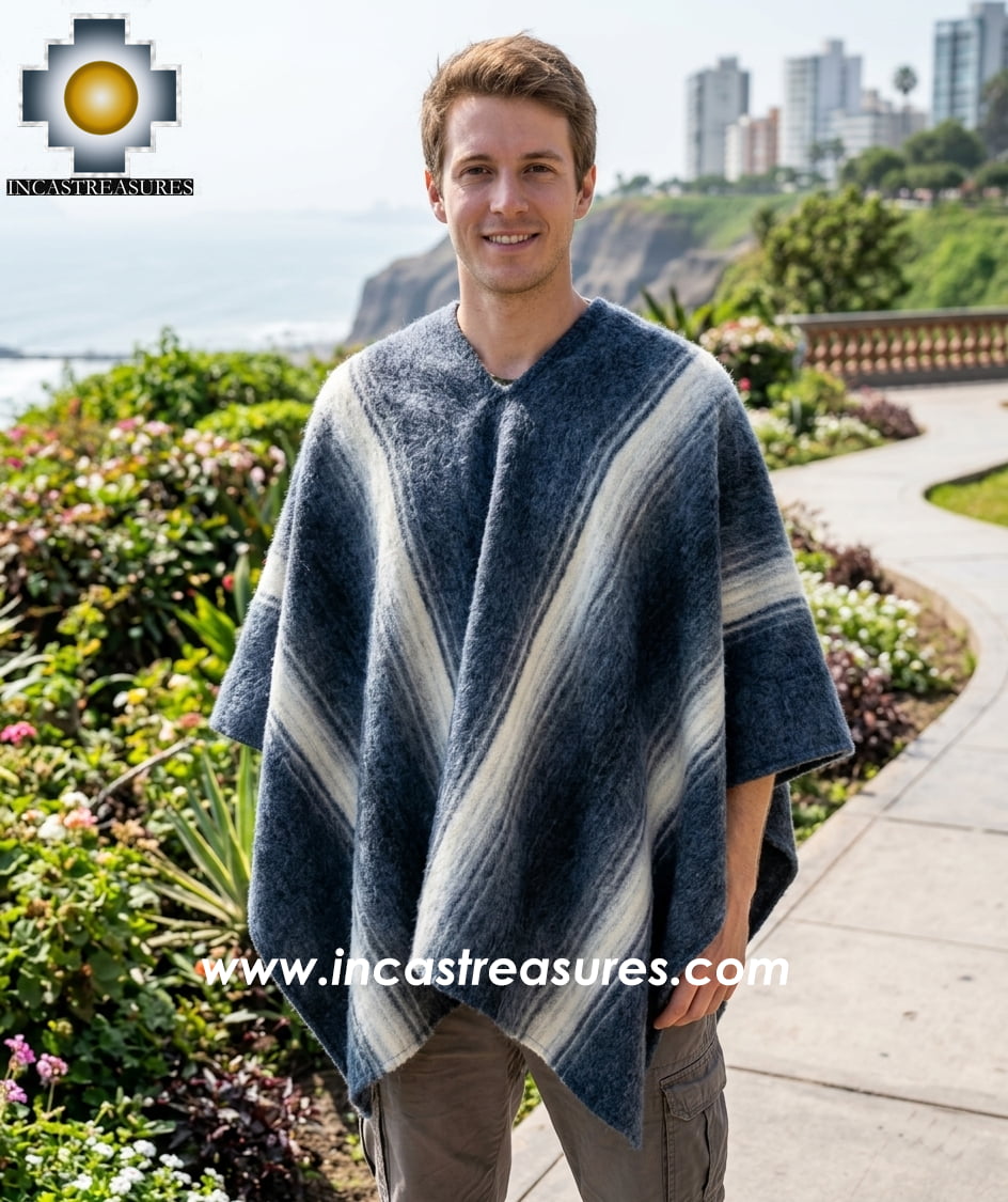 alpaca poncho hualhua Gray UNISEX