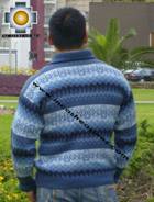 100% Alpaca Men Sweater Clouds- Product id: MENS-SWEATER09-02 Photo02