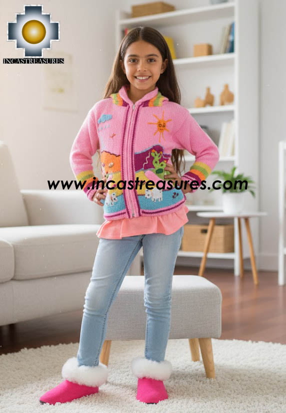 100% Alpaca Children Sweater Sol  - Product id: children-sweater17-02 Photo03