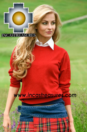 Women Alpaca Sweater NEW Crew Neck - 100% alpaca Extra Soft