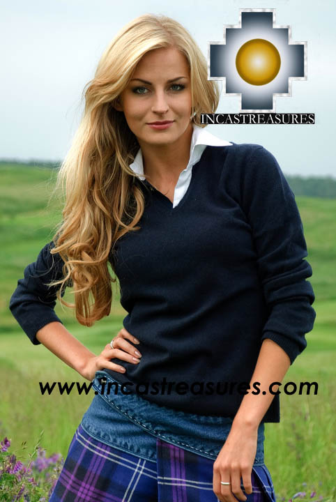 Women Alpaca Sweater NEW V Neck - 100% alpaca Extra Soft