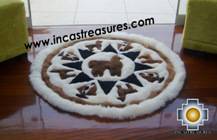 100% Alpaca baby alpaca round fur rug Alpaca Land - Product id: ALPACAFURRUG10-01 Photo03