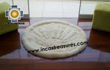 100% Alpaca baby alpaca round fur rug beige shell - Product id: ALPACAFURRUG10-03 Photo03